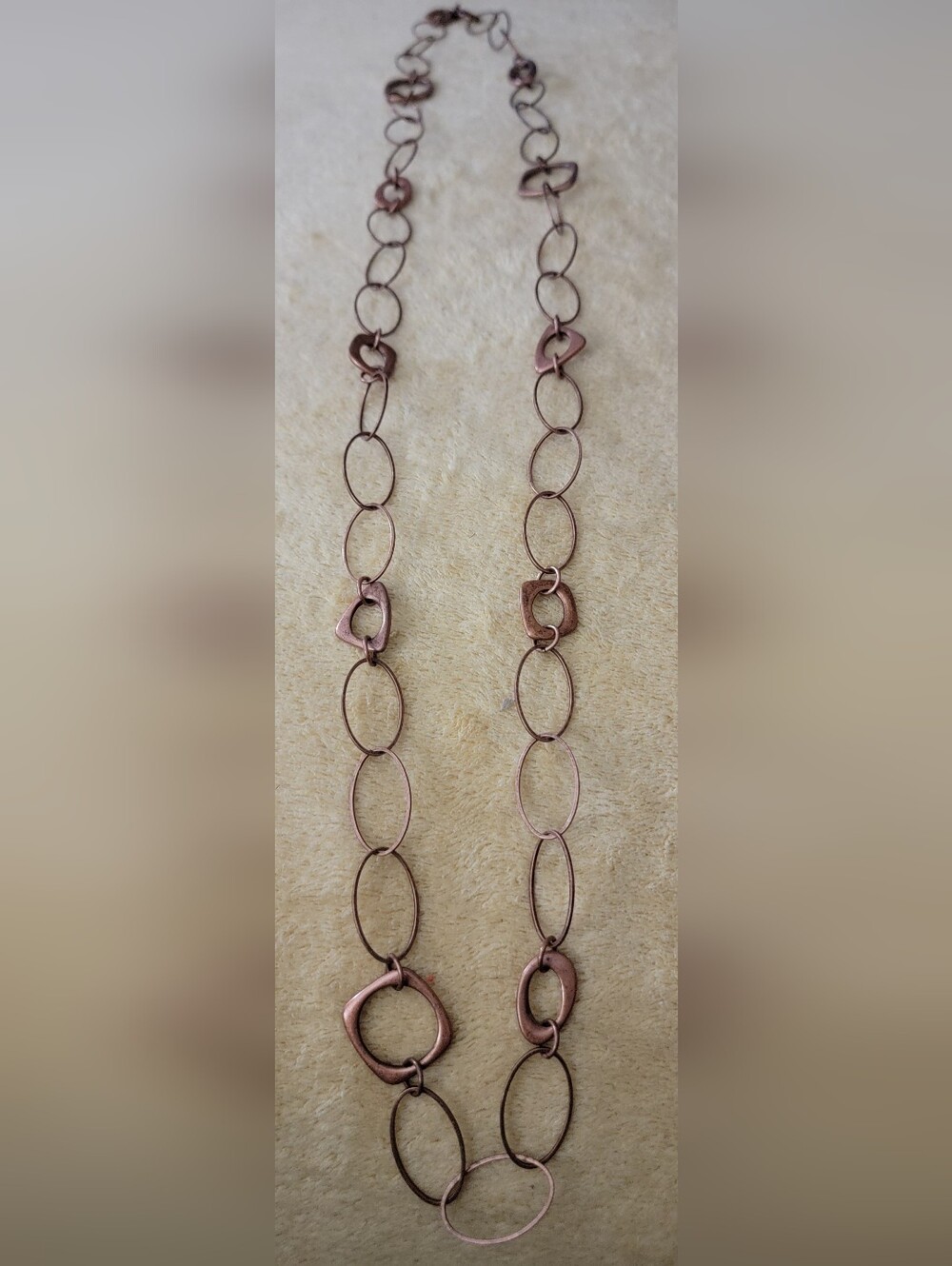 Elegant Rose Gold Chain-Link Women's Necklace